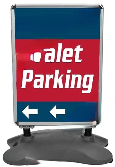 Waterbase pavement sign outdoor forecourt sign with wheels