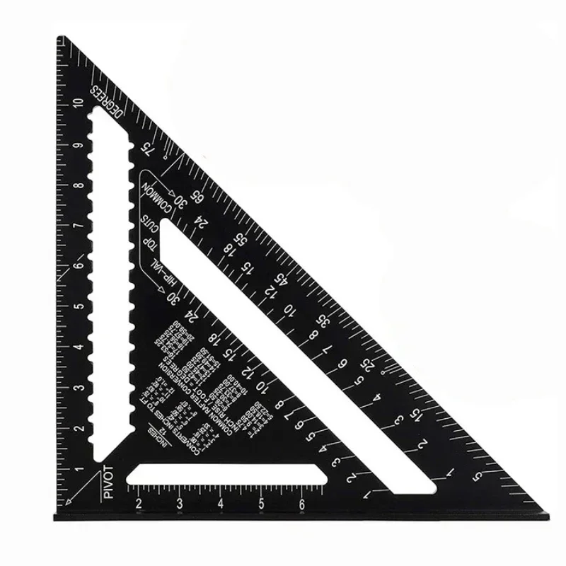 Imagem -03 - Alumínio Alloy Triângulo Régua Gauges Transferidor de Velocidade Mitra para Carpenter Linha Scriber Saw Guide Precisão Ferramenta de Medição 12