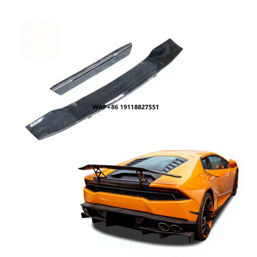 

Car Styling Carbon Fiber Double Deck LP610 Rear Spoiler for Huracan DNC Style Trunk Wing