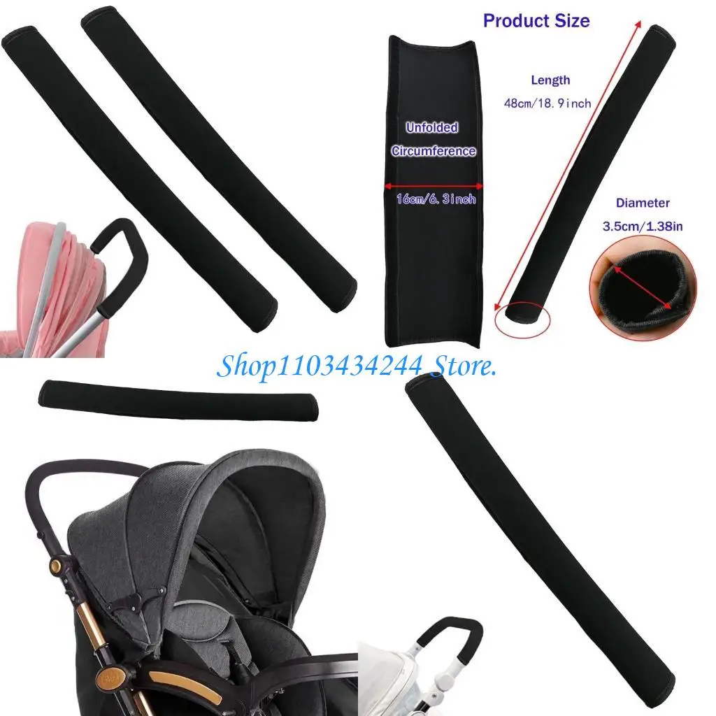 

Baby Strollers Handle Covers Soft Not Slip Quick Installation Durable