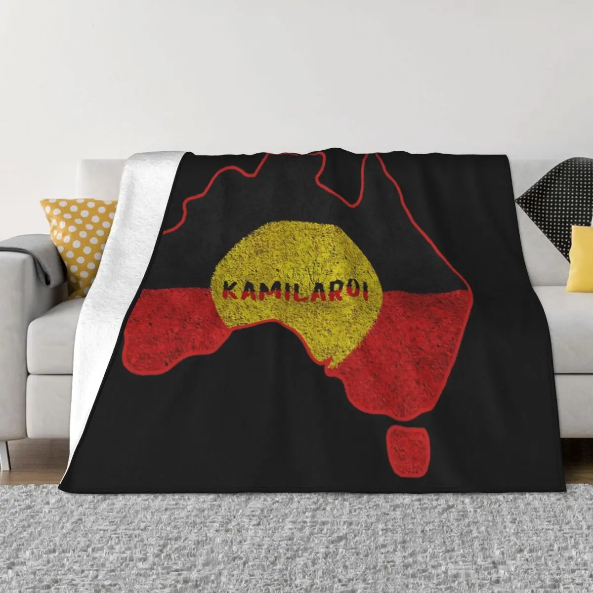 

Aboriginal Map Kamilaroi Throw Blanket Fluffy Blankets Large Multi-Purpose Weighted Blanket Furry Blanket