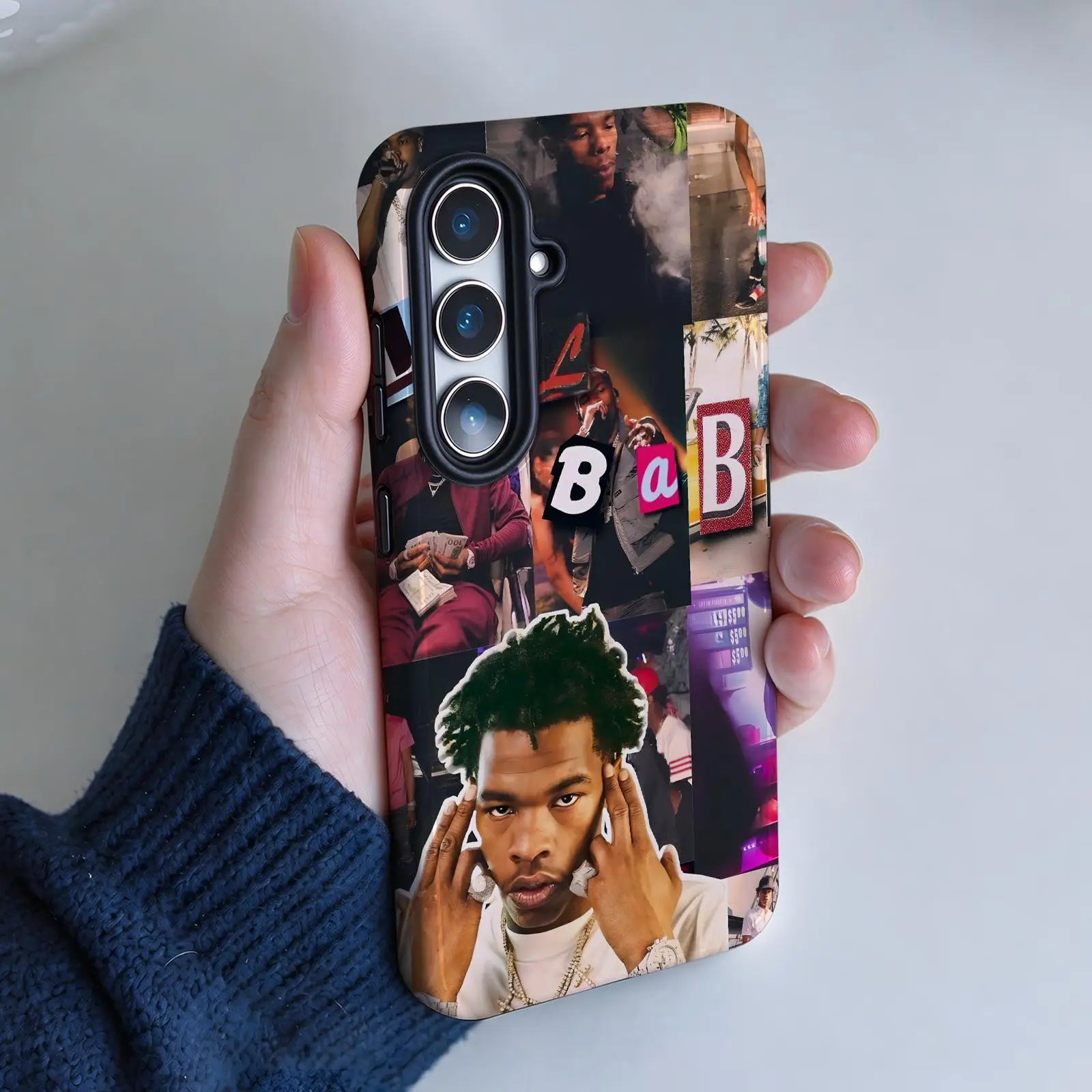 Phone Case For Samsung Galaxy A57 A56 A37 A27 A17 A36 A26 A55 A35 Glossy Film Phone Case rapper 4PF Lil Baby