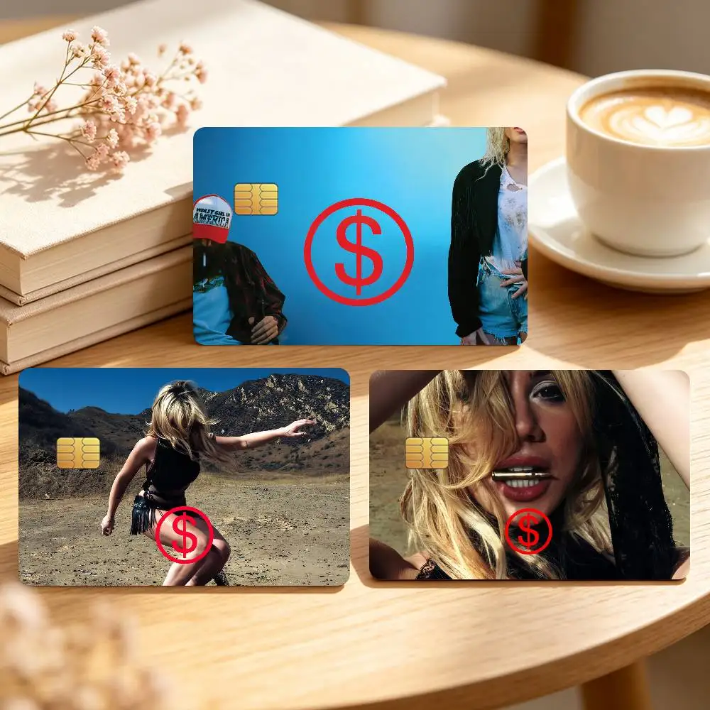 Singer S-Slayyyter Worst Girl In America Credit Card Skin Stickers For Bank Bus Metro Cards Waterproof Anti-Scratch Gift 4PCS