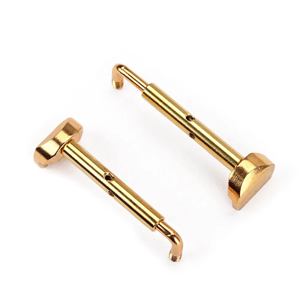 

2Pcs Chin Rest Screws for Violin and Viola Fine Brass Material Smooth Rounded Edges Glossy Finish Secure Fastening Music Tool