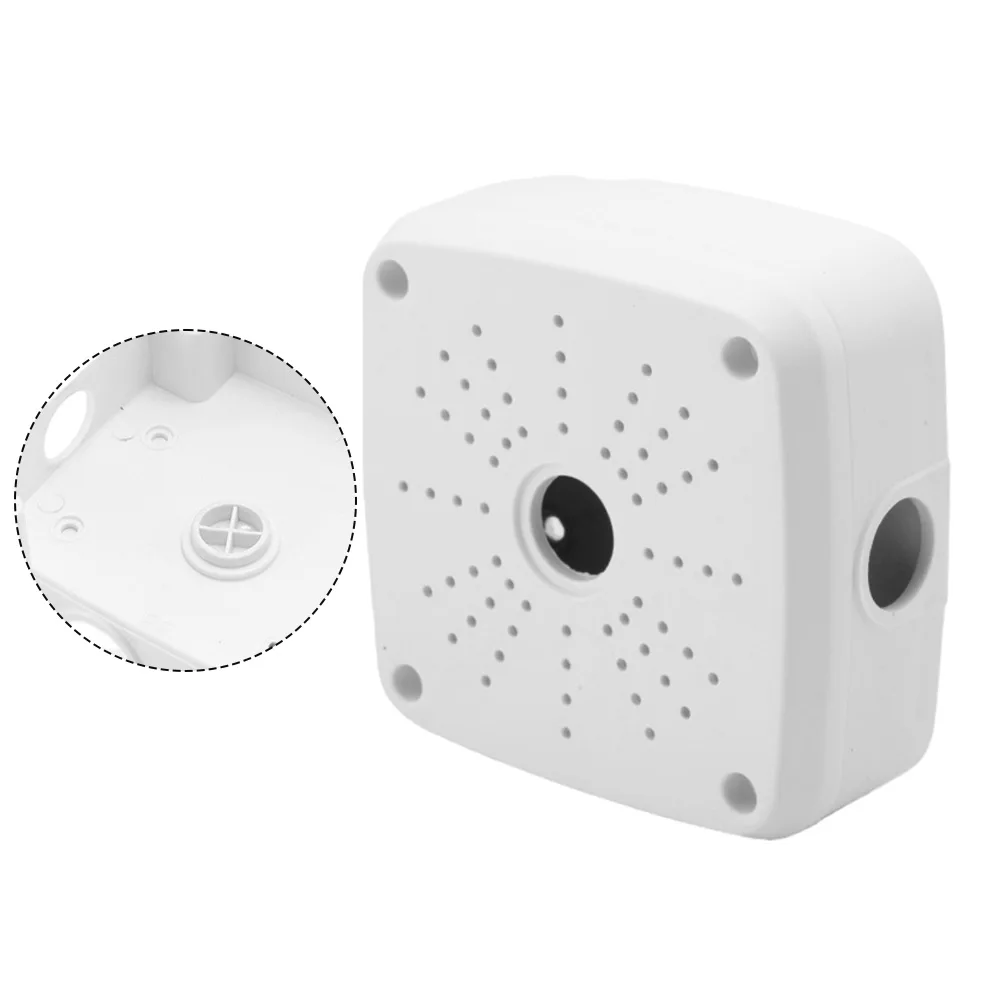 ABS Camera Box White Dome Camera Mount Engineered Plastic Material Cable Management Ports Rear And Lower Access