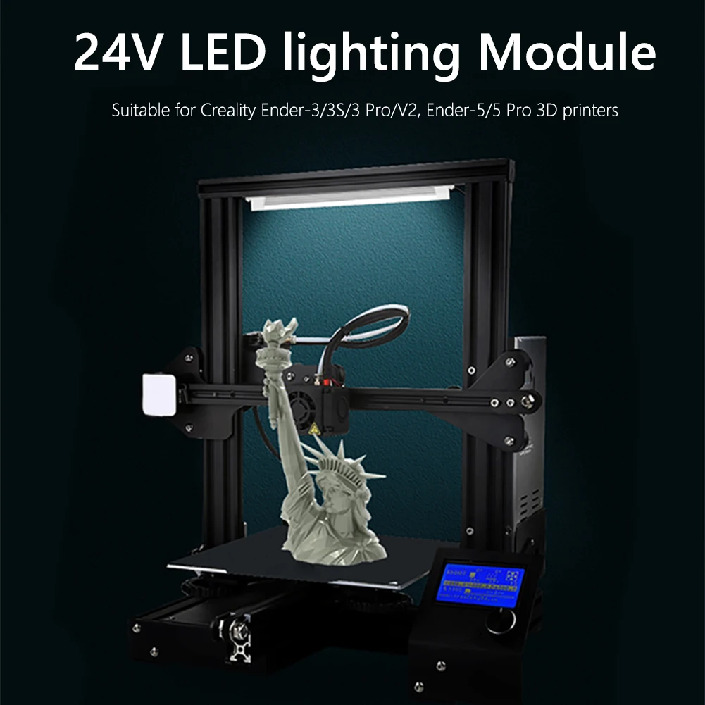 COB LED قطاع ضوء 24 فولت الإضاءة لمبة ترقية عكس الضوء مجموعة إضاءة LED ل Creality Ender-3/3S/3 برو/V2 Ender-5 ثلاثية الأبعاد أجزاء الطابعة