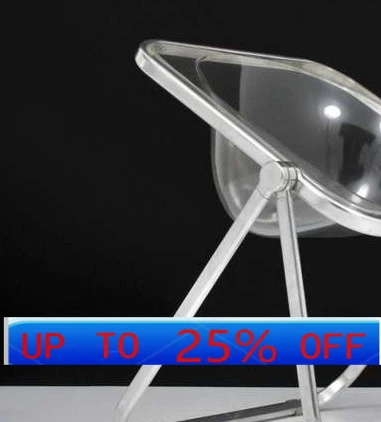 

LMM medieval simple folding chair household transparent stool, cafe