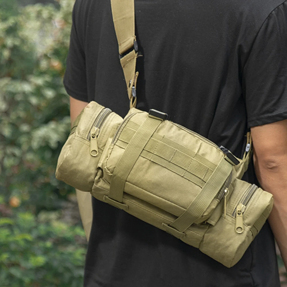 Men Messenger Shoulder Bag Handbag Water Bottle/Kettle Bags Travel Durable Nylon Military Assault Molle Male Waist Fanny Pack