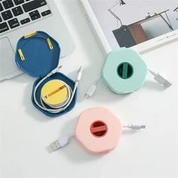 Data Cable Organizer Mobile Phone Charging Cable Winder management holder Bracket Portable Earphone Storage Box cable clearance