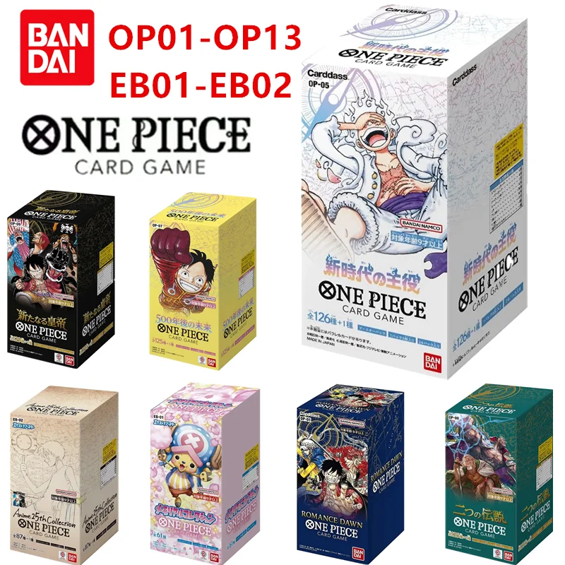 Bandai-tarjeta genuina de una pieza OP09 OP11 OP01 OP05 OP13, tarjeta de colección de Anime rara, juguetes para niños, regalo de Navidad
