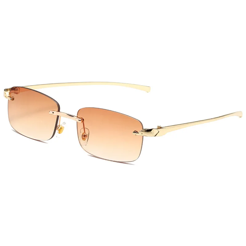 Glasses New Frameless European American Small Frame Ladies high-grade Sunglasses Fashion T104