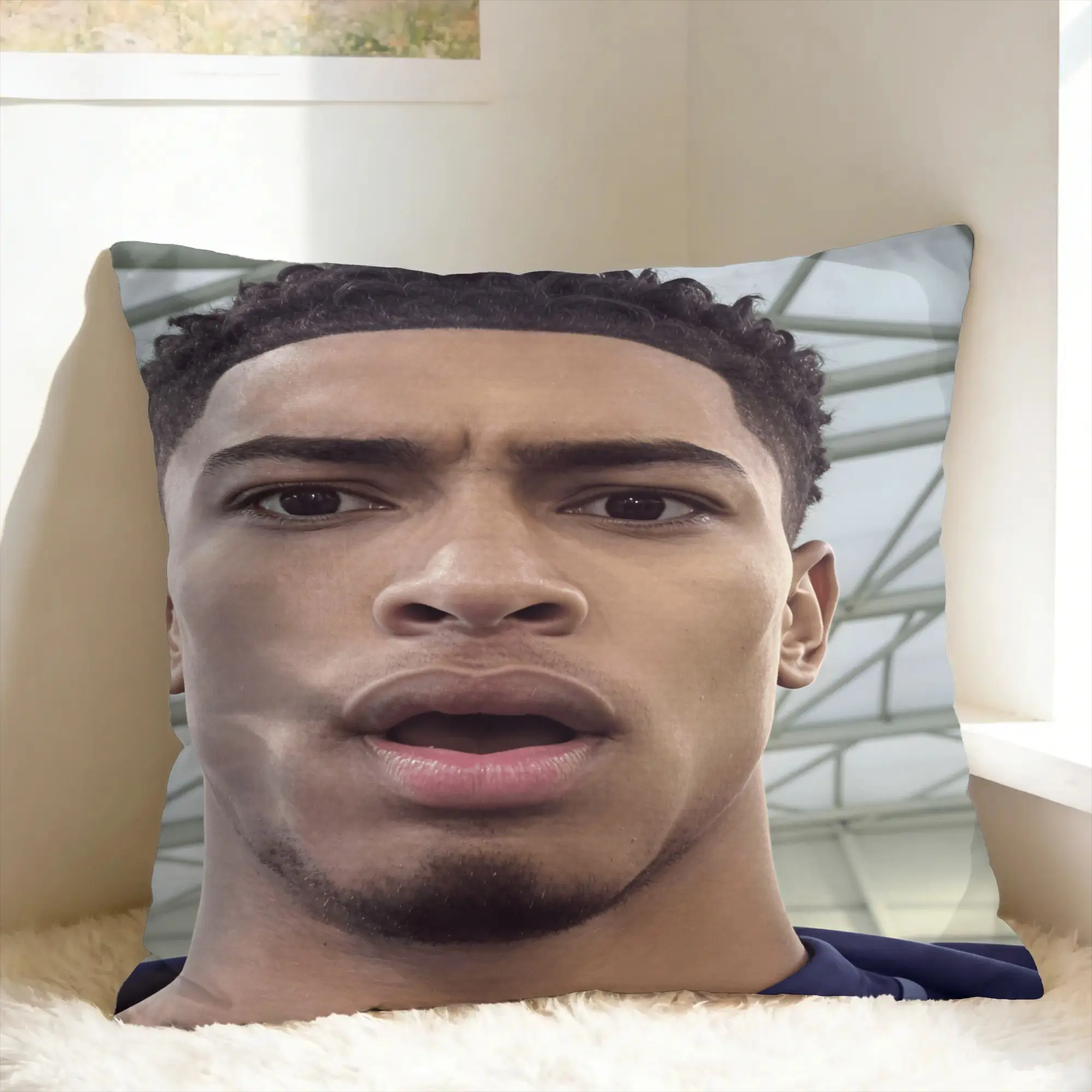 Football J-Jude B-Bellinghams Pillow Cover  Design Cushion Cover Retro Trendy Pillow Case For Living Room Sofa