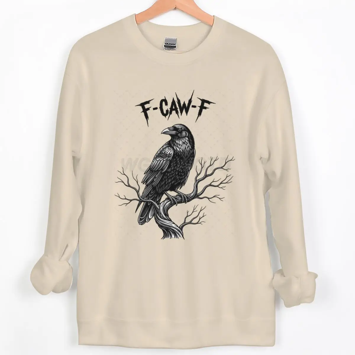 Halloween F-Caw-F Print Sweatshirts für Frauen Lustige Langarm Rundhals Grafik Pullover Tops Halloween Sweatshirt Geschenke