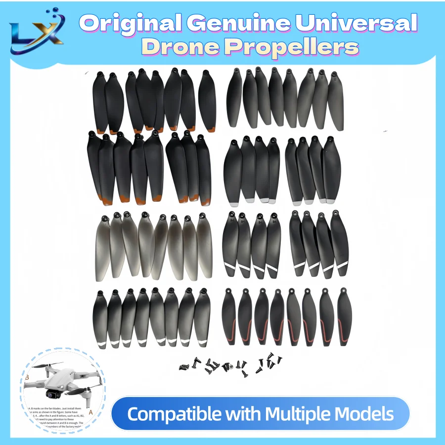 2SET 16PCS Original General-purpose Drone Blades, Brushless RC Helicopter Propellers, Model Aircraft Wing Accessories