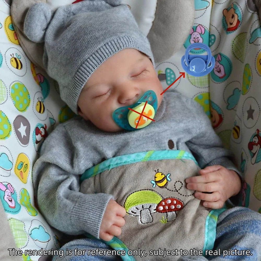 1 PC 16 Inch Levi Boy Reborn Baby Dolls Realistic Silicone Doll Hair-painted Hair Newborn Doll Toy with Outfits