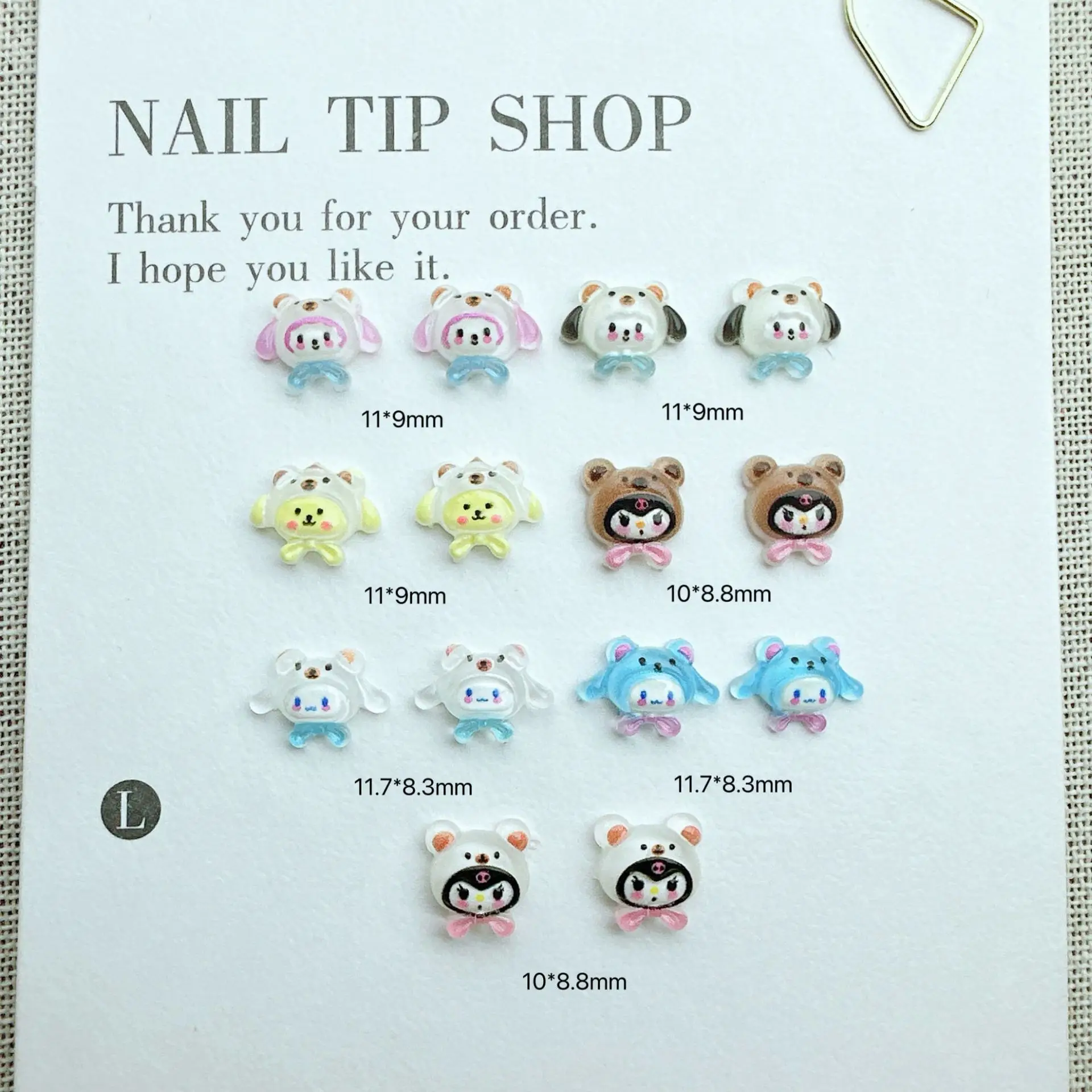 100 Stück/Packung Niedliche Ku Mi Nagelcharms - Cartoon-Nagelkunst aus Harz, Entzückende Aufklebnagel-Dekoration für DIY Gothic Maniküre