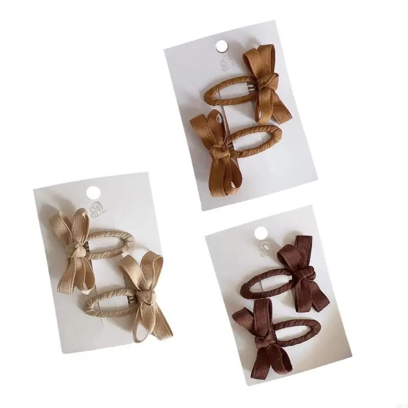 M6CD Autumn Winter Temed Baby Hair Central 3 pares Bang Bang Bang Bark Algodón Persos Detalle Barretes para niñas