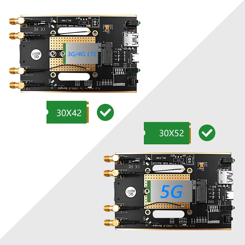 Imagem -04 - Chave Ngff para Usb 3.0 Adaptador sem Fio Conversor de Cartão Riser Antena Sim Slot para Sim Micro Sim Nano Sim 3g 4g 5g Módulo M.2 b