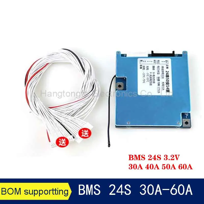 BMS  24S 30A 40A 50A 60A 3.2V iron lithium battery Charge Protection Board with Balance Temperature ControlPower