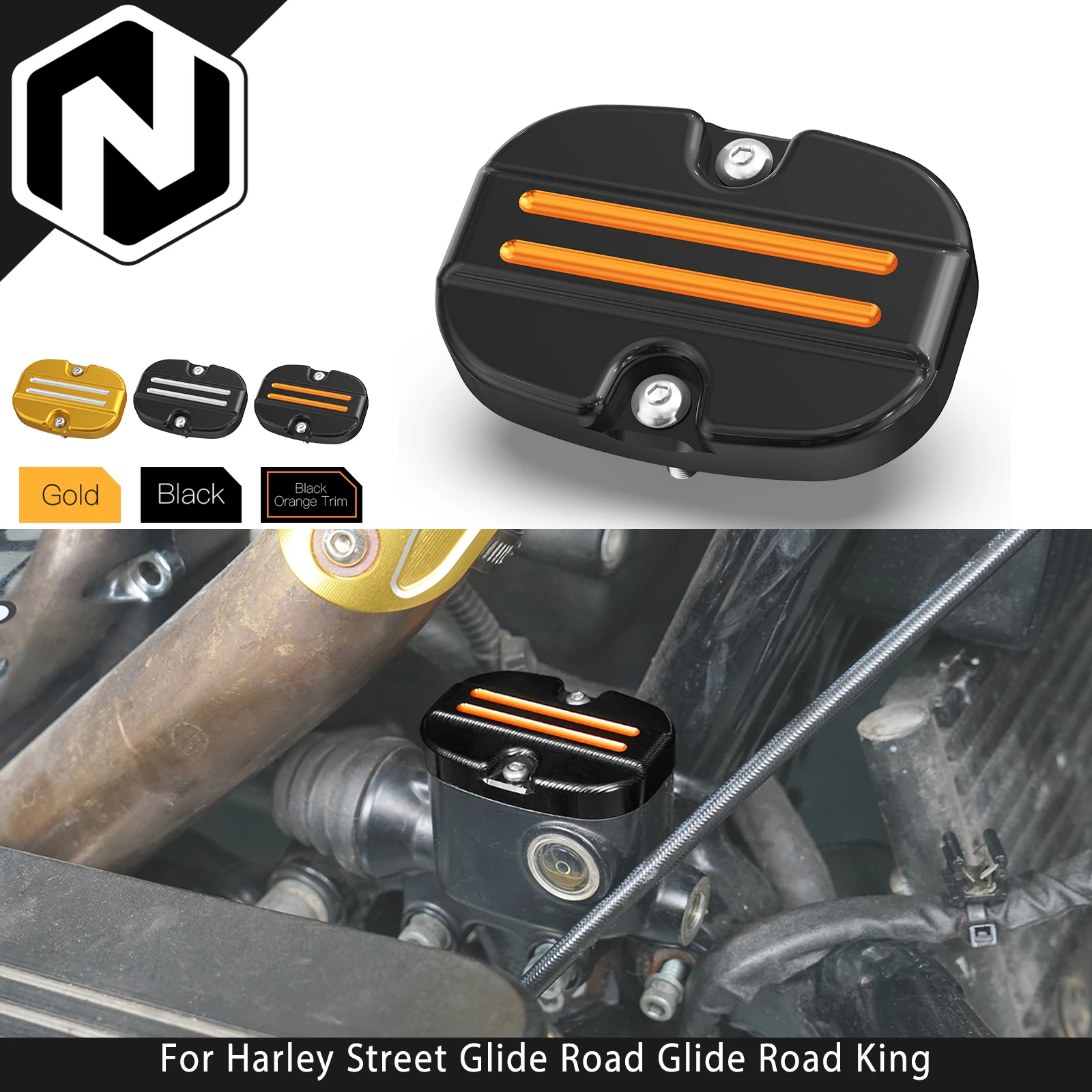 

Rear Brake Master Cylinder Cover For Harley Street Glide Road Glide /Special 2015-2024 Road King /Special CVO Street Glide Road