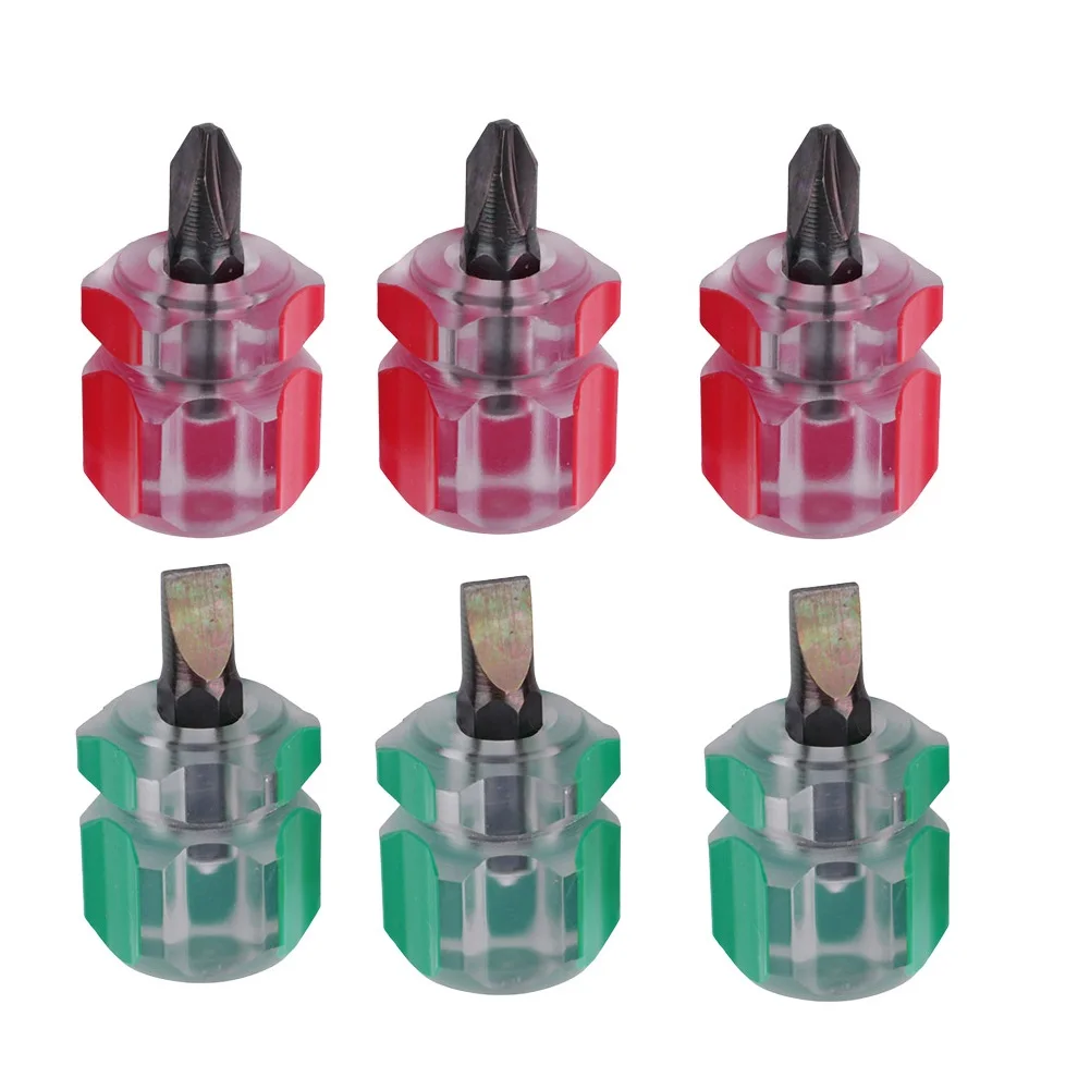 Flat Head Screwdriver Essential Screwdriver Kit for Household Repairs Flat & Cross Head Screwdrivers 6Pcs Included