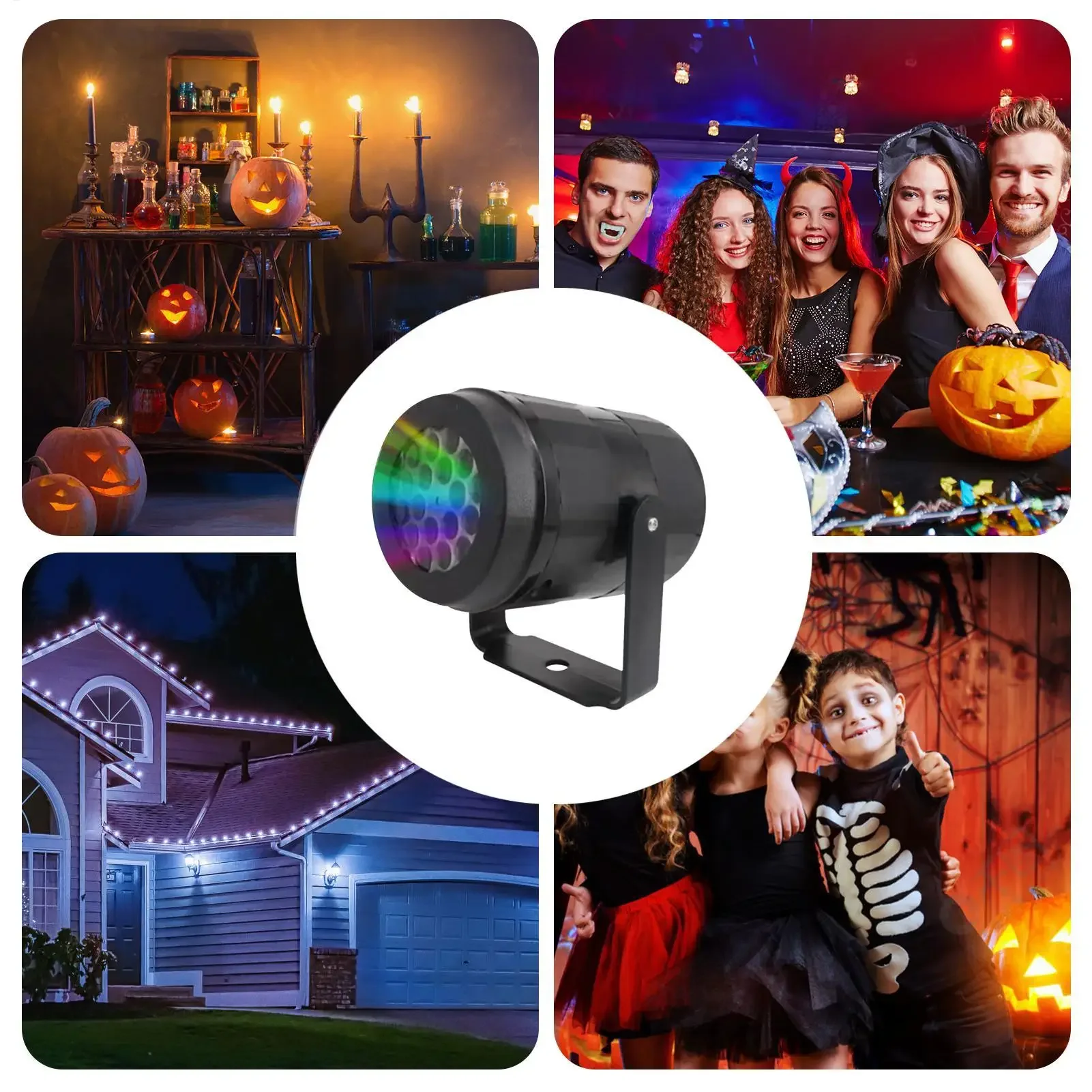 Proiettore di Halloween Luce notturna a LED Modello mobile Lampada natalizia creativa Proiettore natalizio Spettacolo di luci Decorazioni per esterni