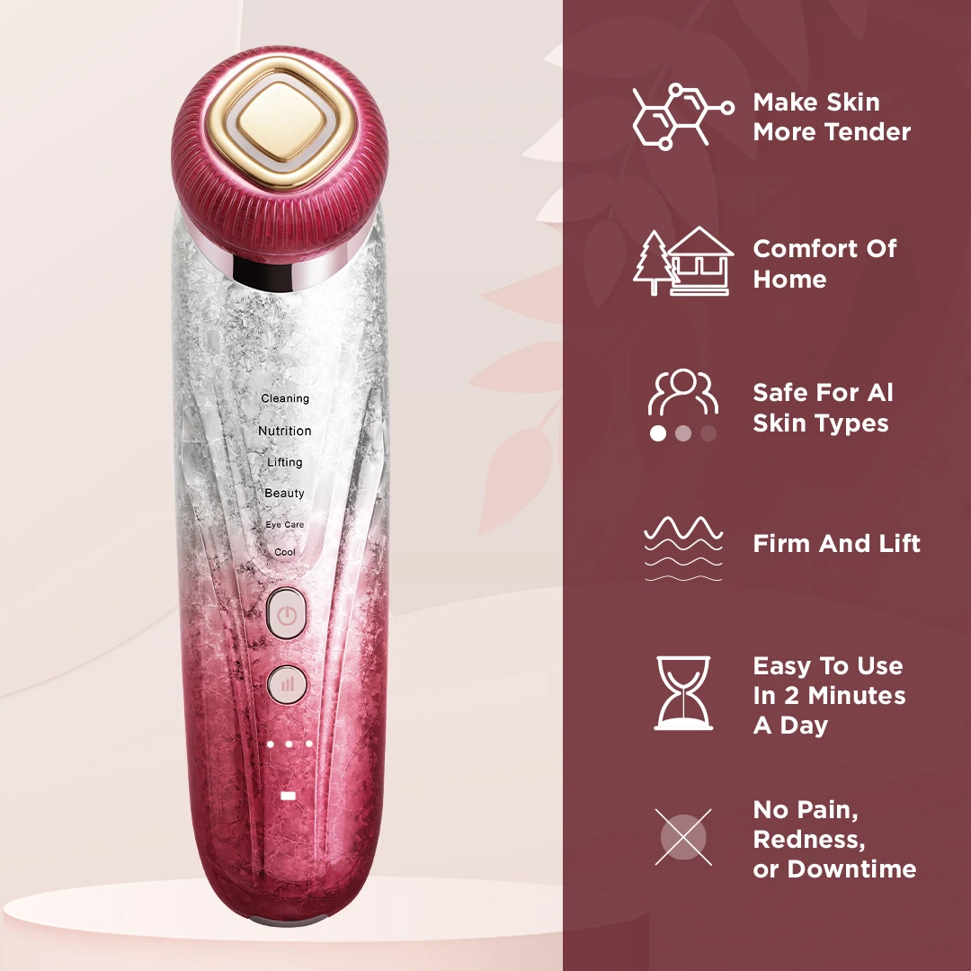 เครื่องนวดหน้า อุปกรณ์ดูแลผิวหน้า ชาร์จ USB ได้ ใช้ได้กับทั้งคอและใบหน้า สำหรับผู้หญิงและผู้ชาย
