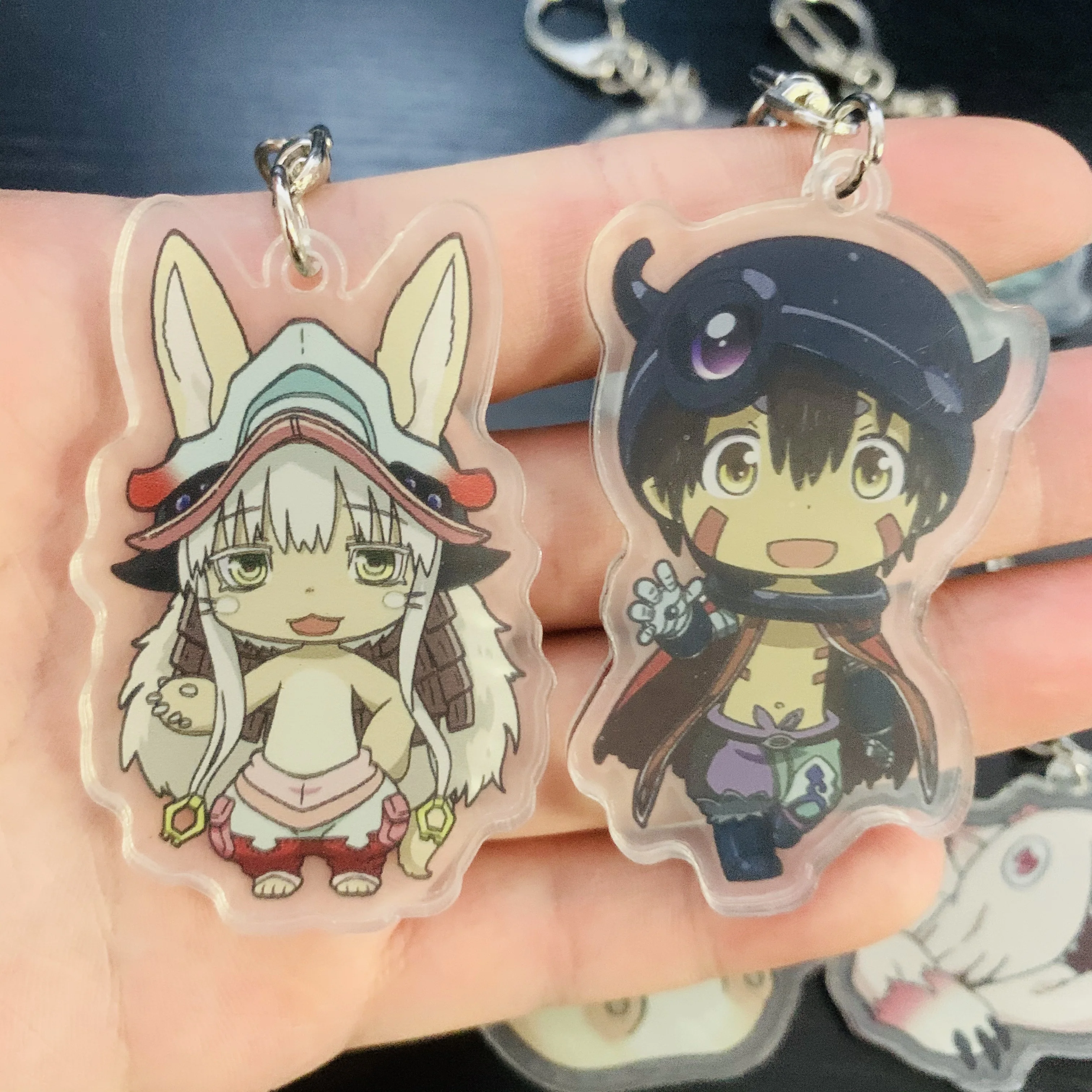 Japan Hot Anime Made in Abyss Character Model Cosplay Acrylic Key Chains Bag pendant decorative accessories Key Ring Fans Gifts