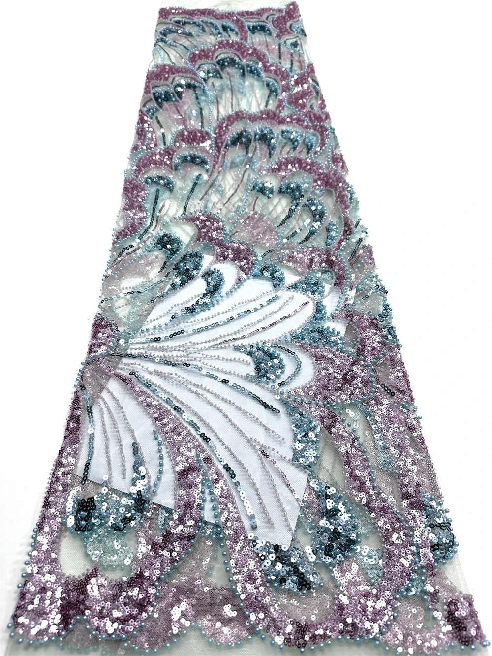 luxury-african-nigerian-elegant-2026-high-end-beaded-embroidery-lace-french-sequins-net-fabric-for-women's-wedding-party-dress