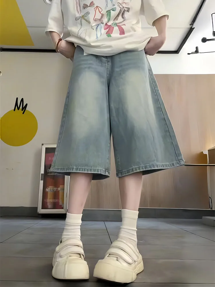 

Летние тонкие широкие джинсы женские свободного покроя светлого цвета с высокой талией семи и высокой талией повседневные джинсы из смеси хлопка