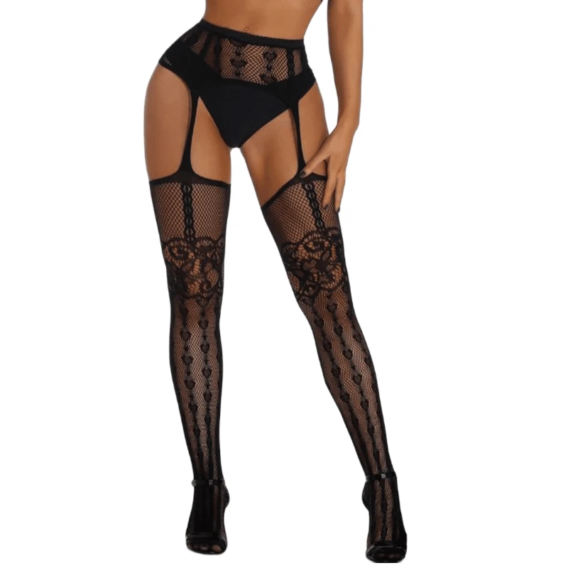 Women's Pantyhose for Lady Valentine's Day Gift Sexy Thigh High Stockings Plus Size Lingerie Fishnet Tights Calcetines Medias