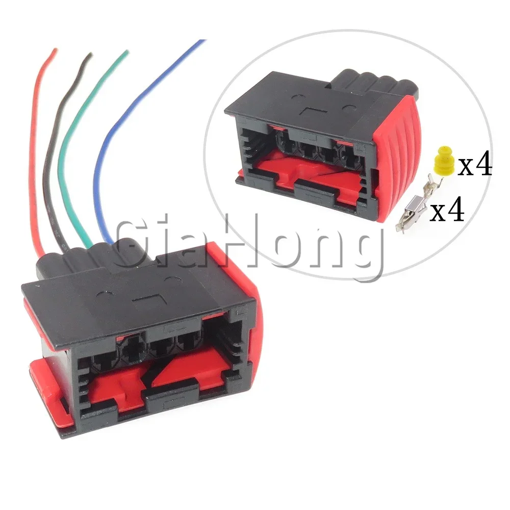 1 Set 4 Ways AC Assembly Car Waterproof Socket 144998-1 Auto Oxygen Sensor Cable Connector Automotive Accseeories