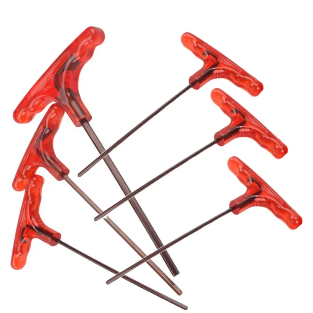 

6PCS T-Type Inner Hex Wrench Alloy Steel Spanner Nut Driver For Motorcycle Car Repairing Wrench Spanner H2-H6 Hand Tool