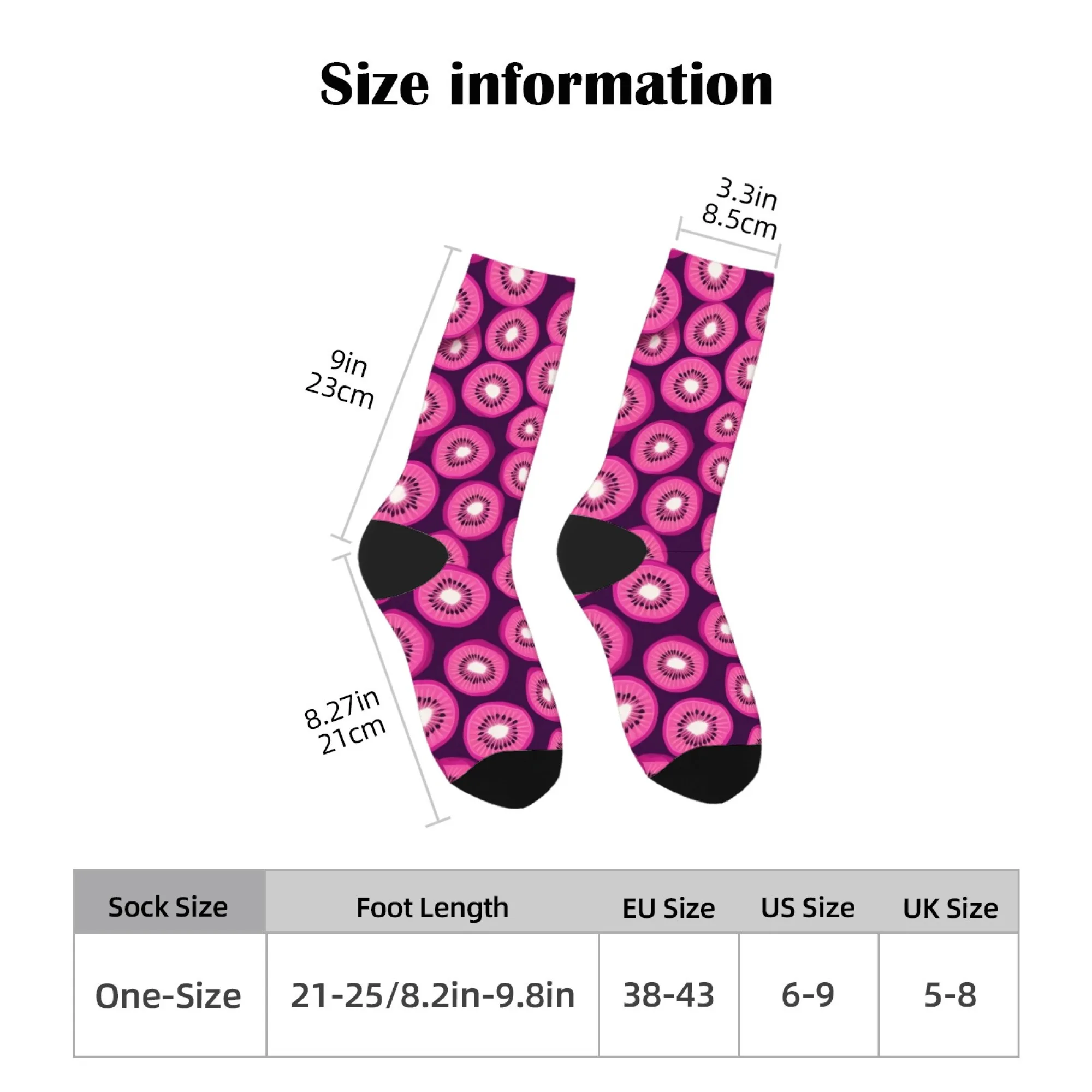 편안한 핑크 키위 과일 양말 패션 슬라이스 디자인 여성용 발목 양말 - 부드럽고 가벼운 통기성 재미있는 캐주얼 양말