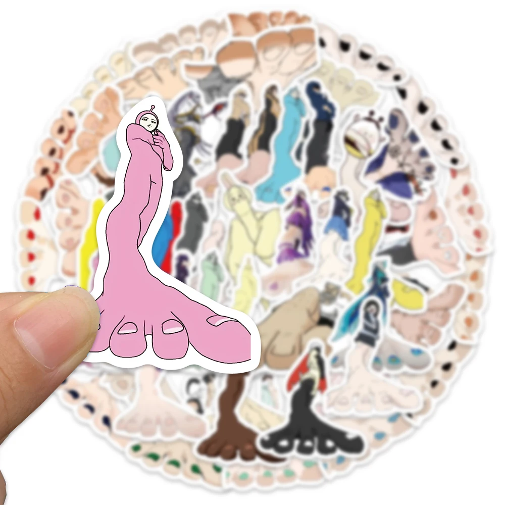 52PCS Cartoon Big Foot  Stickers Funny Graffiti Decals For Laptop Luggage Phone Shell Scrapbook Refrigerator exquisite Stickers