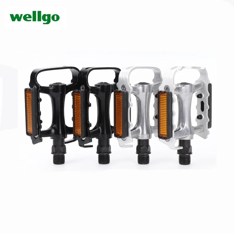 

WELLGO M248 MTB Pedals Aluminum road bike non-slip ultra-light pedals Racing Folding Bike DU Perlin Bearing Threaded Pedals