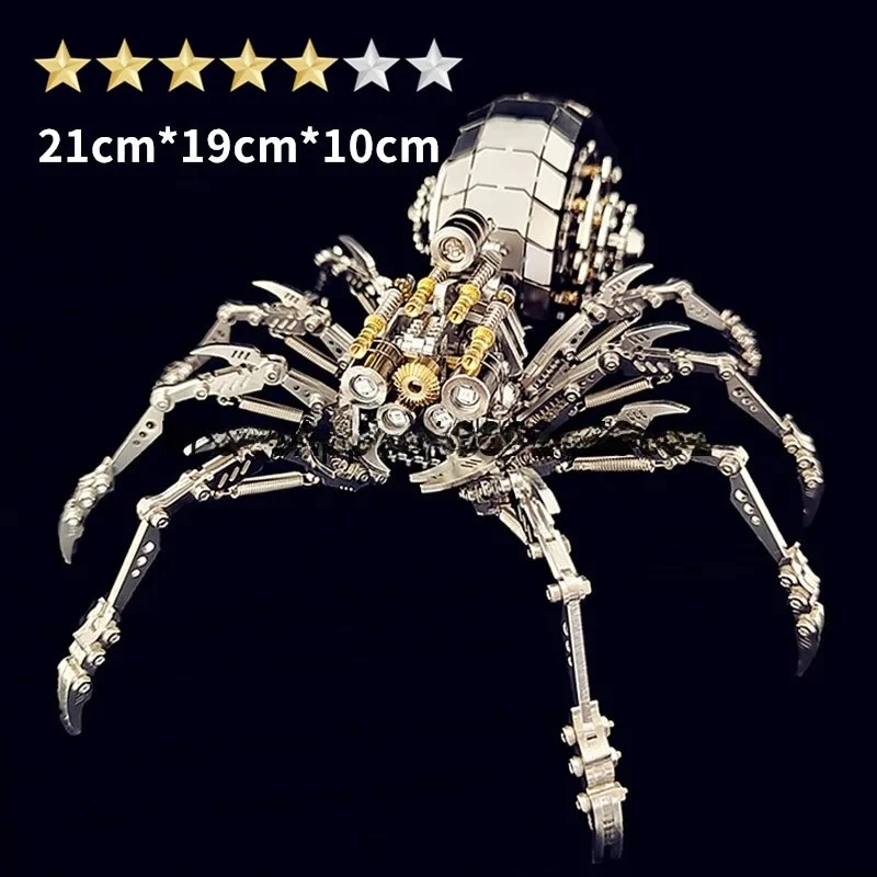 Steel Warcraft Spider King Plus Metal Assembling Model 3D Puzzle Mechanical Insect Handmade Creative Toy