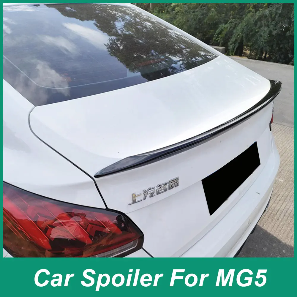 For MG5 2021 22 Rear Trunk Lid Spoiler Factory Small Duck Wing ABS Plastic Automotive Parts Exterior Modification Black Carbon