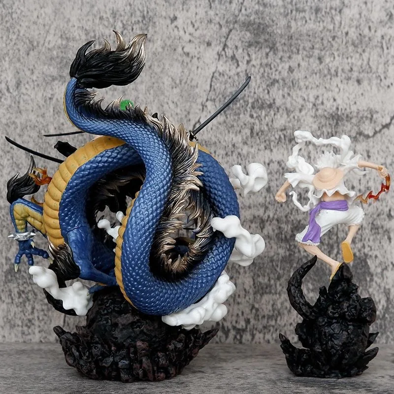 Anime One Piece Figure Nika Luffy Zoro Dragon Scene Statue PVC Model Doll Collectible Desktop Decoration Kids Gift - view 5