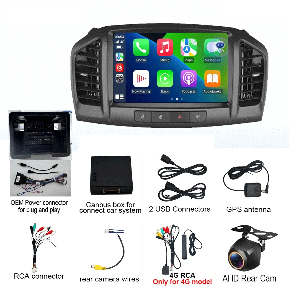 Android 16 Carplay Auto For Buick Regal 2009-2013 Opel Insignia 2008-2012 Multimedia Car Radio Player WIFi+4G No 2din DVD Stereo - view 3