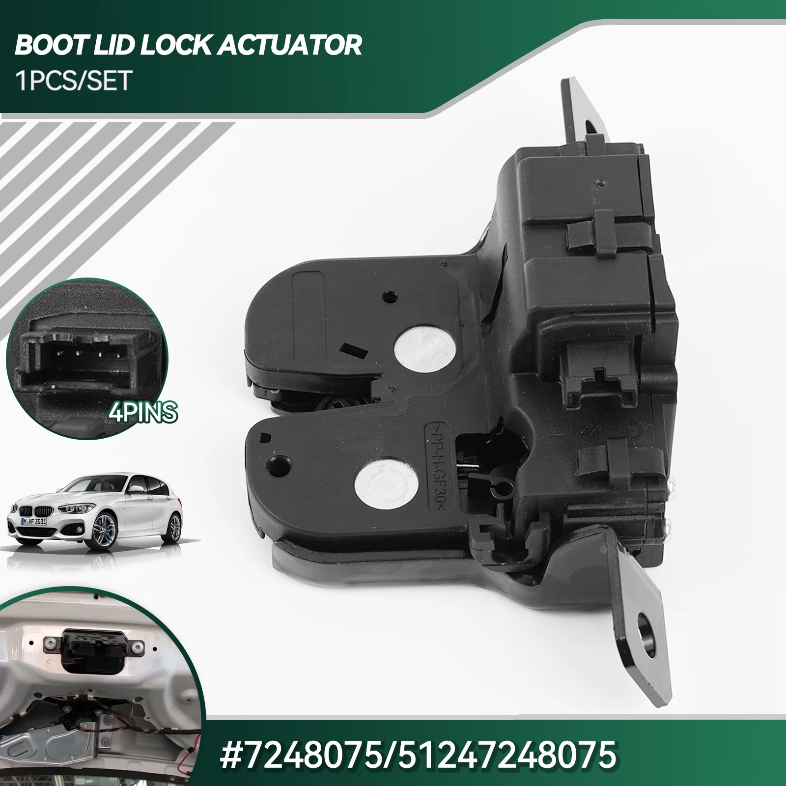 4 Pins 51247248075 7248075 Tailgate Boot Lid Trunk Motor Door  Lock Latch Actuator for BMW 1 Series F20 / F21 I3 Car Accessories