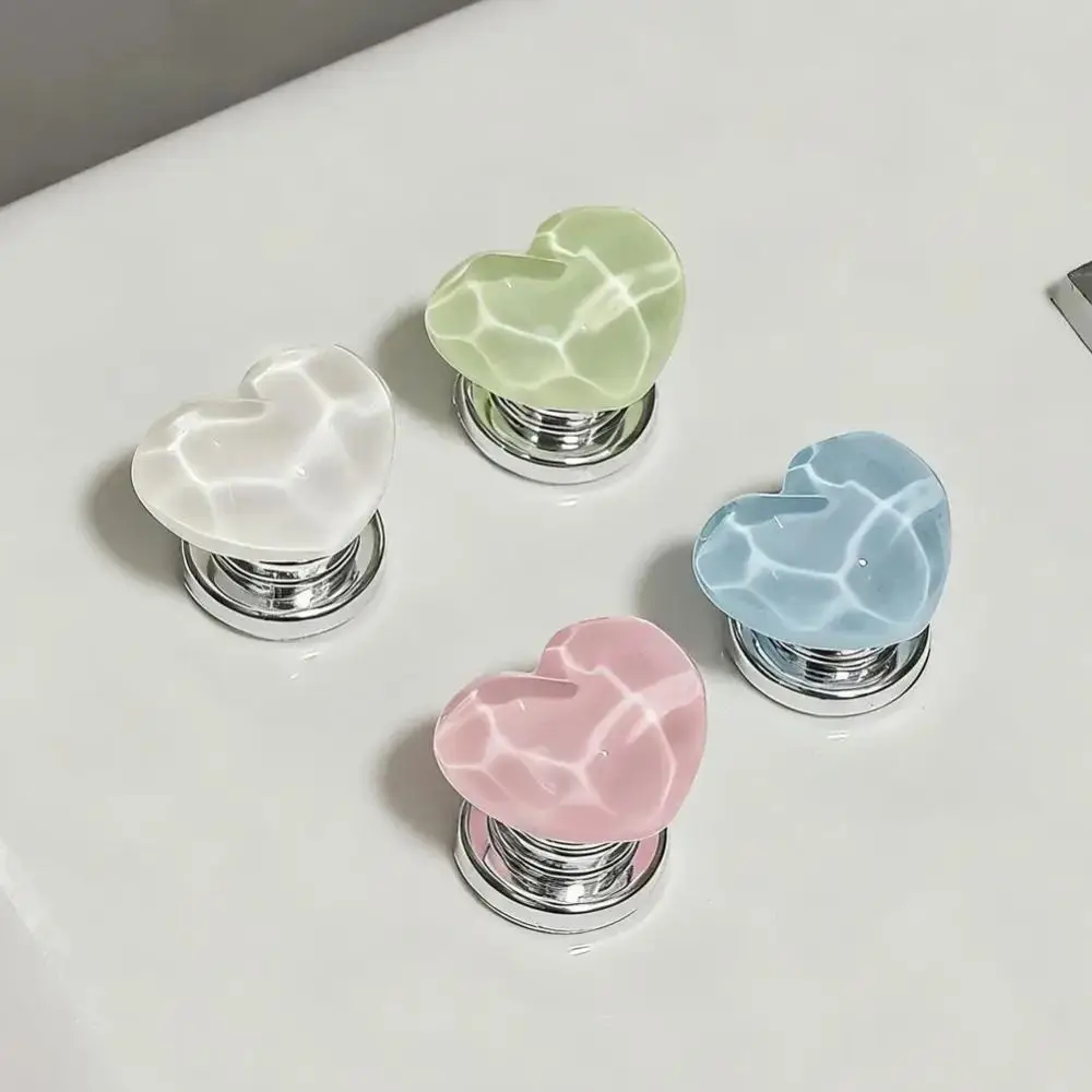 Heart Shaped Toilet Press Button Creative Design Self-Adhesive Toilet Flusher Nail Protector Cute Style Tank Press Switch