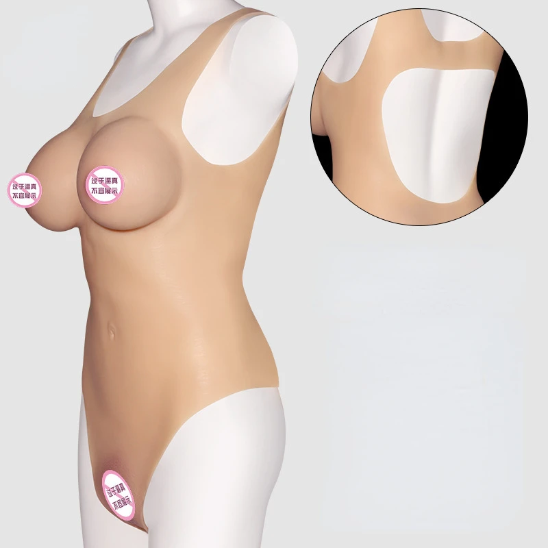 Wearing Silicone Breast with Concave Bottom and Fake Mother's CD Cross Dressing Cosplay Body Shaping