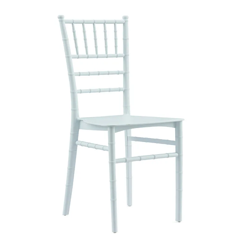 Wedding Banquet Integrated Molding PP Plastic Chiavari Chair,Hotel White Dining Chair,  Wholesale Adult Tiffany Chair,