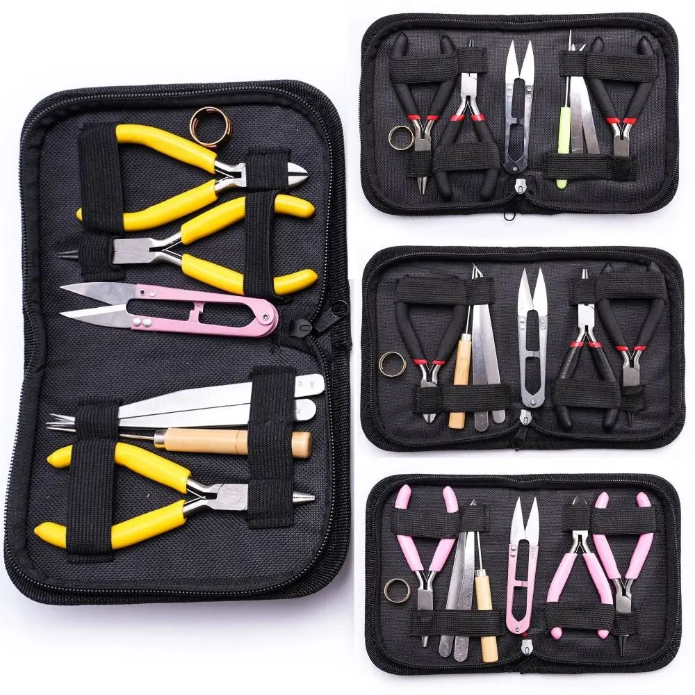 

8Pcs/Set Portable Jewelry Making Pliers Set Non-slip Handle Pliers Beading Tool Kit DIY Beading Tweezers Jewelry Making Kits