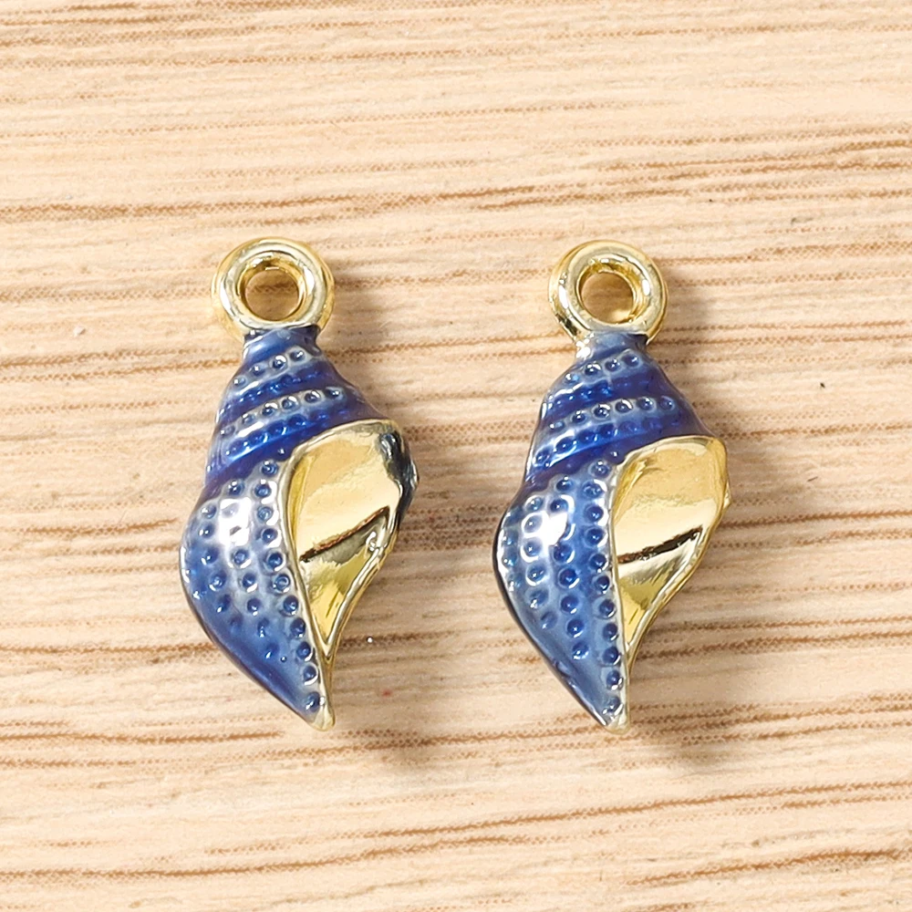 Tusember 5 Stück niedliche bunte Seestern-Muschel-Fisch-Anhänger für die Schmuckherstellung, Ohrringe, Halsketten, Armbänder, DIY-Bastelarbeiten – Detail 10