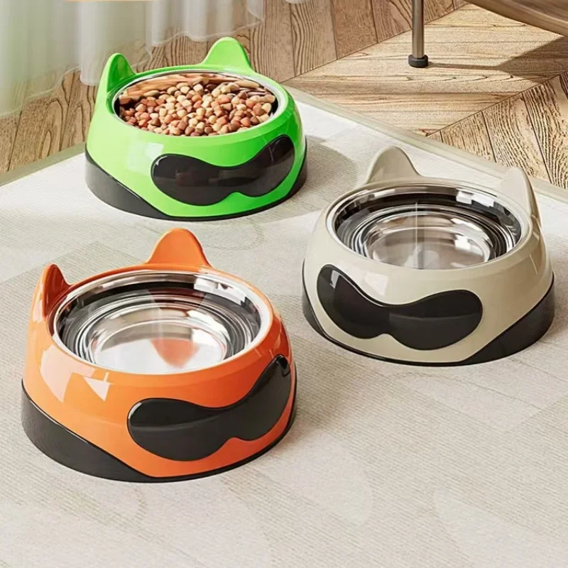 

Pet Dog, Cat, Stainless Steel Feeding Bowl, Cat Dog Drinking Water Feeding Bowl, Anti Knock, Anti Slip, Durable, Easy To Clean