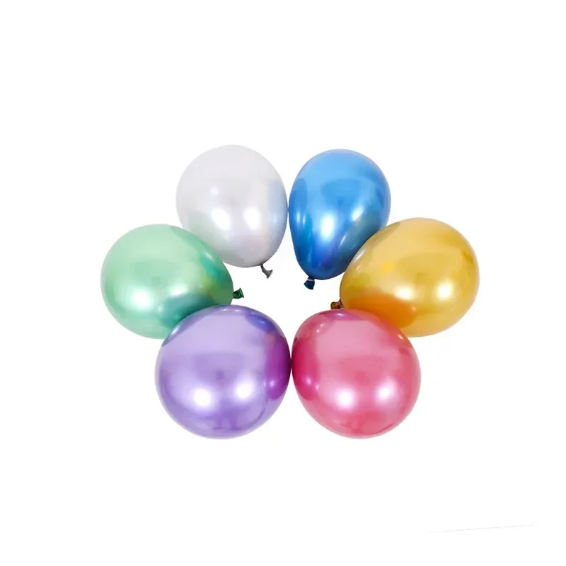 

50pcs 5inch Chrome Metallic Latex Balloons Gold Silver Metal Balloons Birthday Party Inflate Globos Wedding Decor Supplies