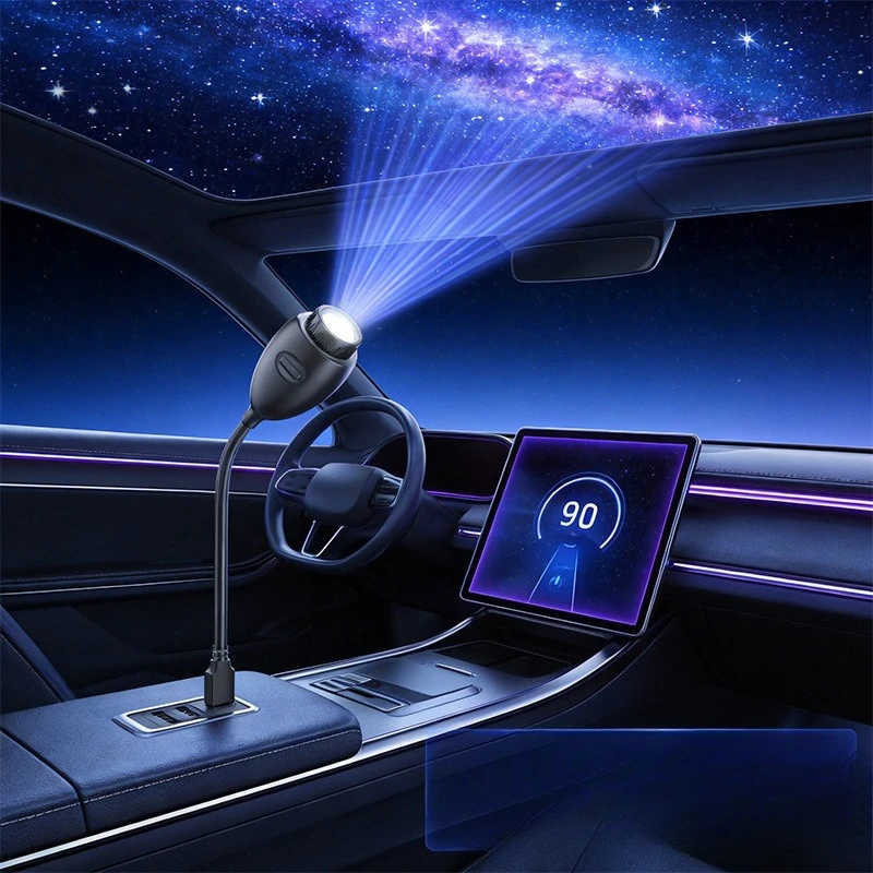 Car rear starry sky ambient light romantic starlight flash household simple USB projection light