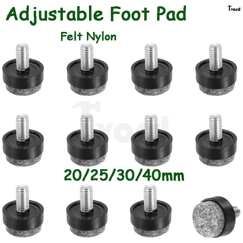 

4-16Pcs Felt Nylon Adjustable Foot Pads Screws M6 M8 Table Chair Balance Foot Pads Furniture Leg Anti Slip Protection